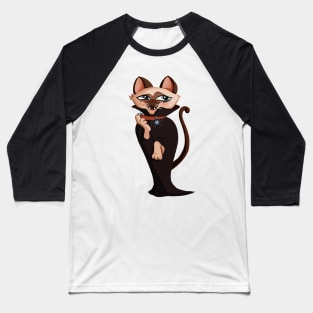 Vampire Cat Baseball T-Shirt